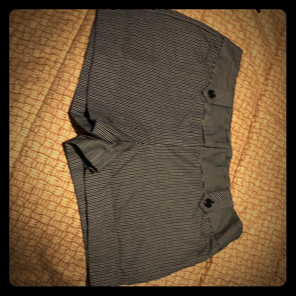 Tracy Evans Pin stripe shorts.